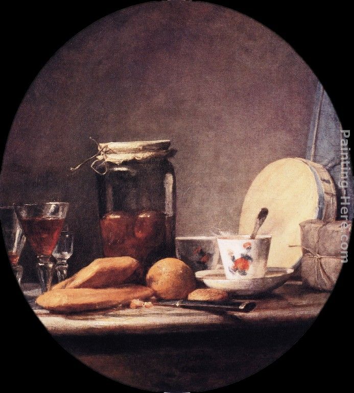 Still Life with Jar of Apricots painting - Jean Baptiste Simeon Chardin Still Life with Jar of Apricots art painting